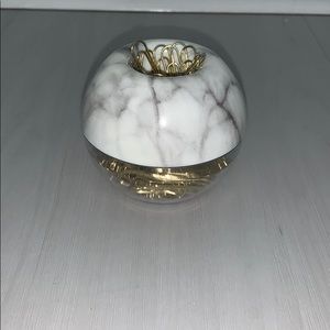 Magnetic paper clip holder marble design